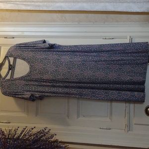 Premise dress 2x blue pattern